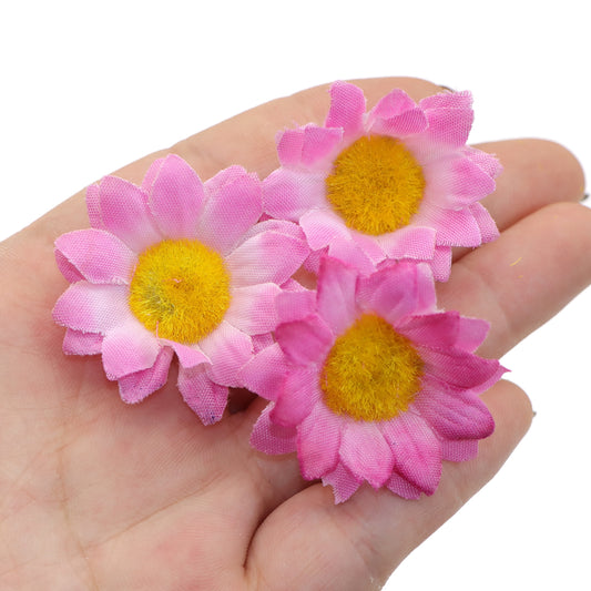 20Pcs Artificial Flowers,Fake Flowers Head Daisy Artificial Silk Flower for DIY Card Making & Craft Decorations, Wedding Home Decoration,DIY Scrapbooking Party Birthday Decor