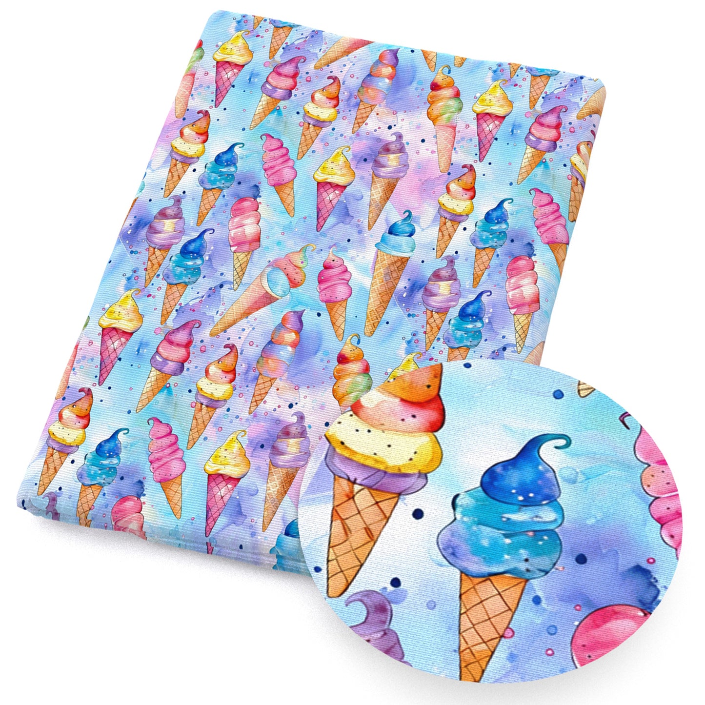 cake cupcake ice creampopsicle tie dye fabric