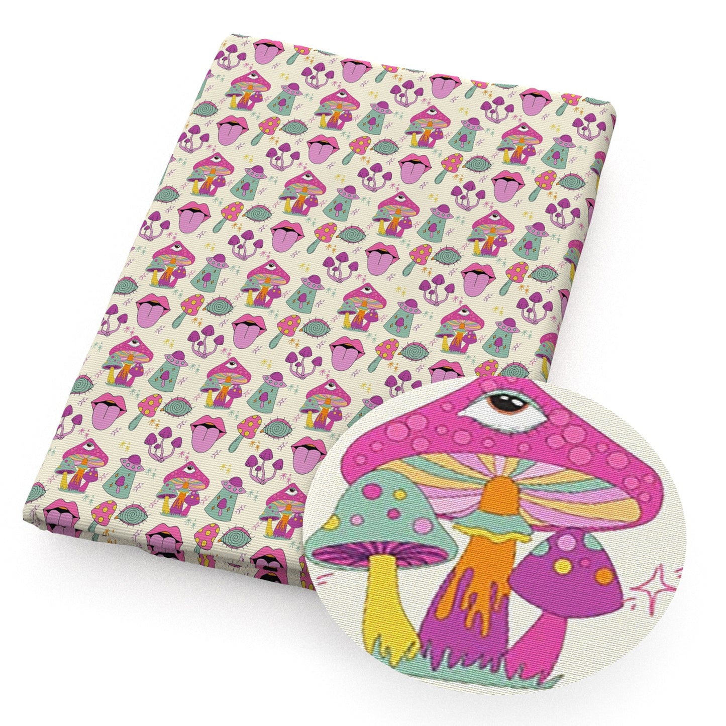 halloween mushroom lipsticklips tongue star starfish fabric