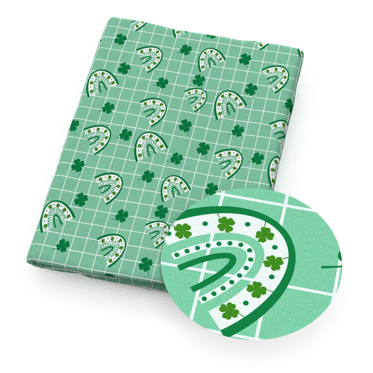 clovershamrock rainbow st. patrick's day fabric
