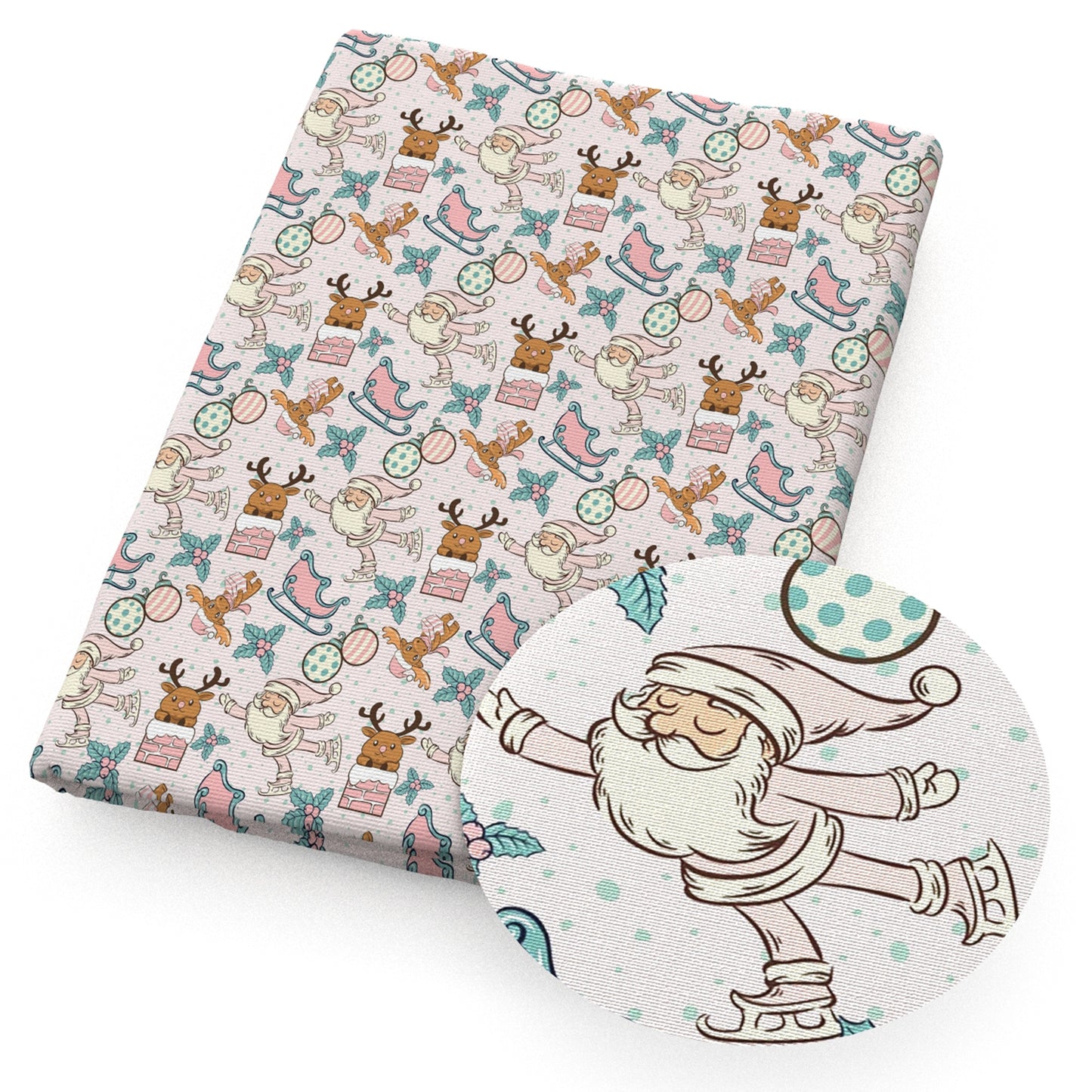 holly christmas ball deerreindeer giraffe fabric