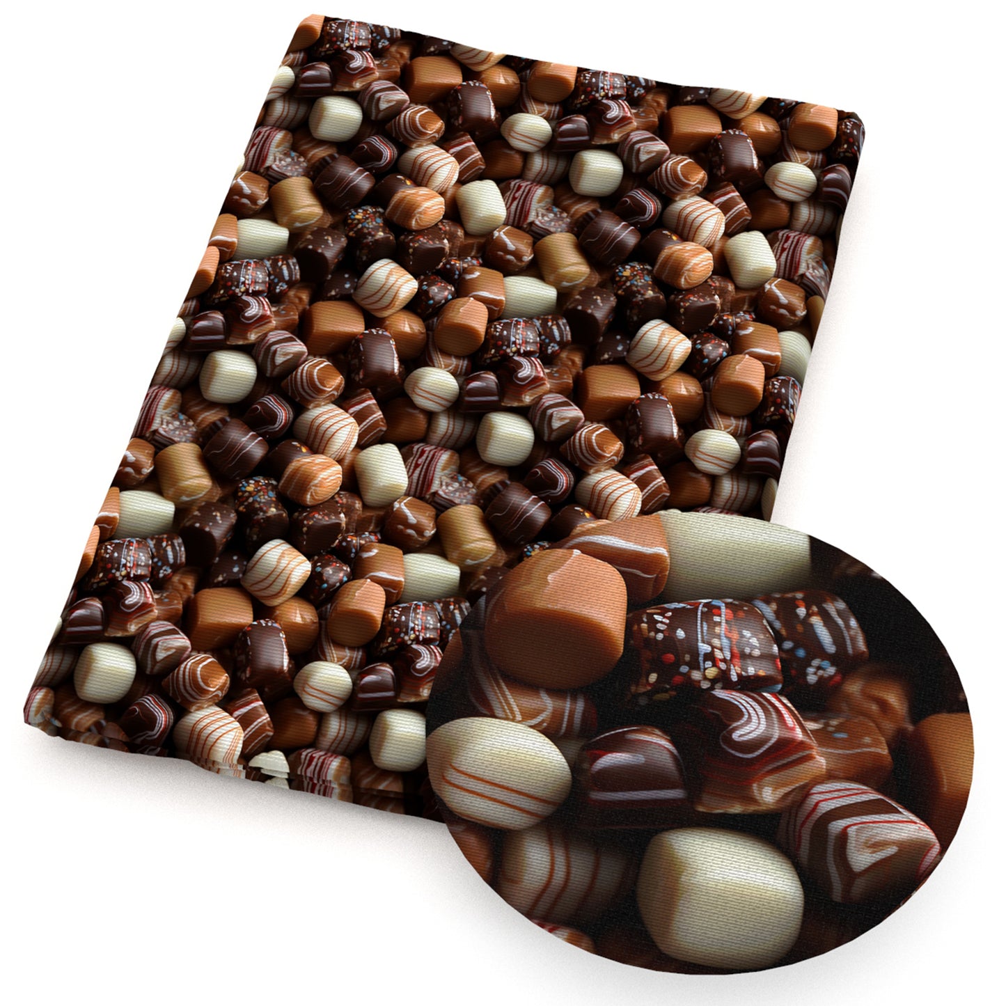 chocolate food color series fabric