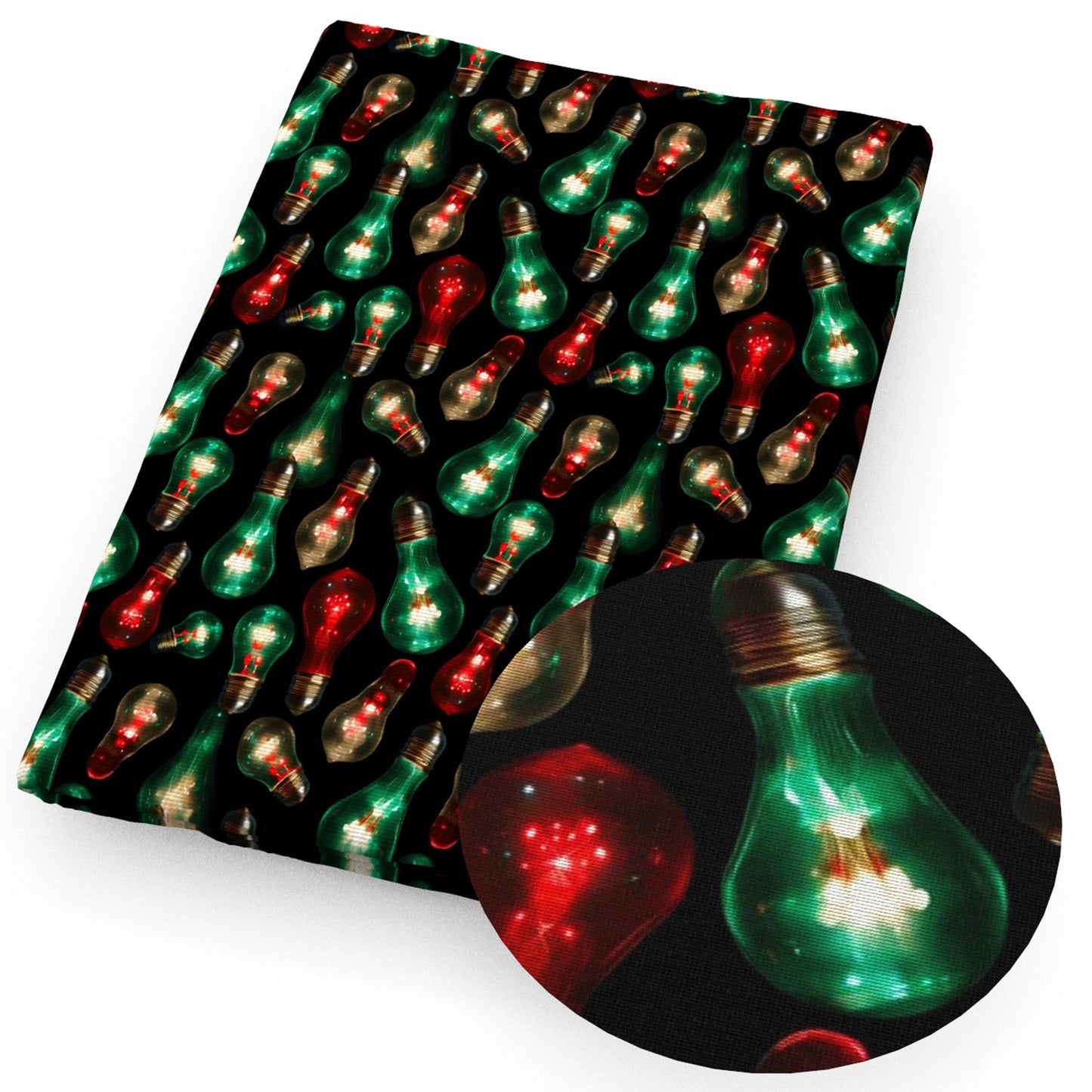 christmas day bulblight bulbs fabric