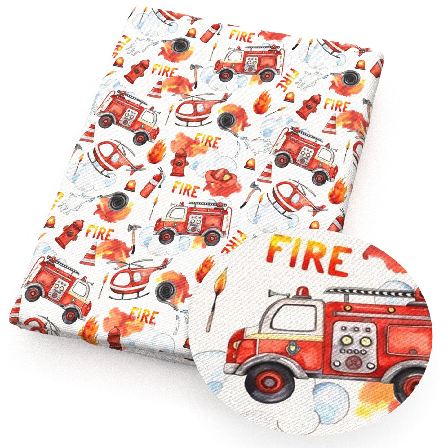 fire truckfire hydrantfiremen plane firework fabric