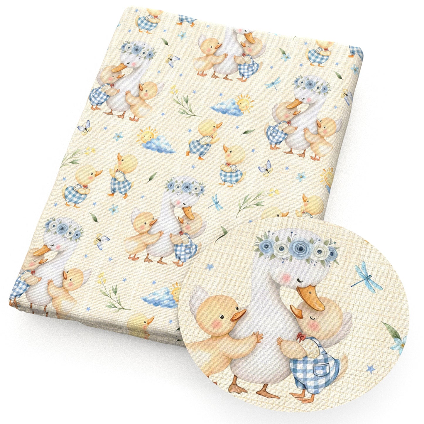duck mother mommommy cloud plaid grid fabric