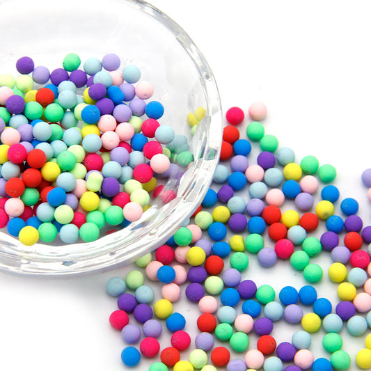 10PCS Candy Mix Color Soft Polymer Clay Charms Emulated Sugar Beans Charms For Diy Nail Art Resin Crafts For Professionals Accessories without Hole