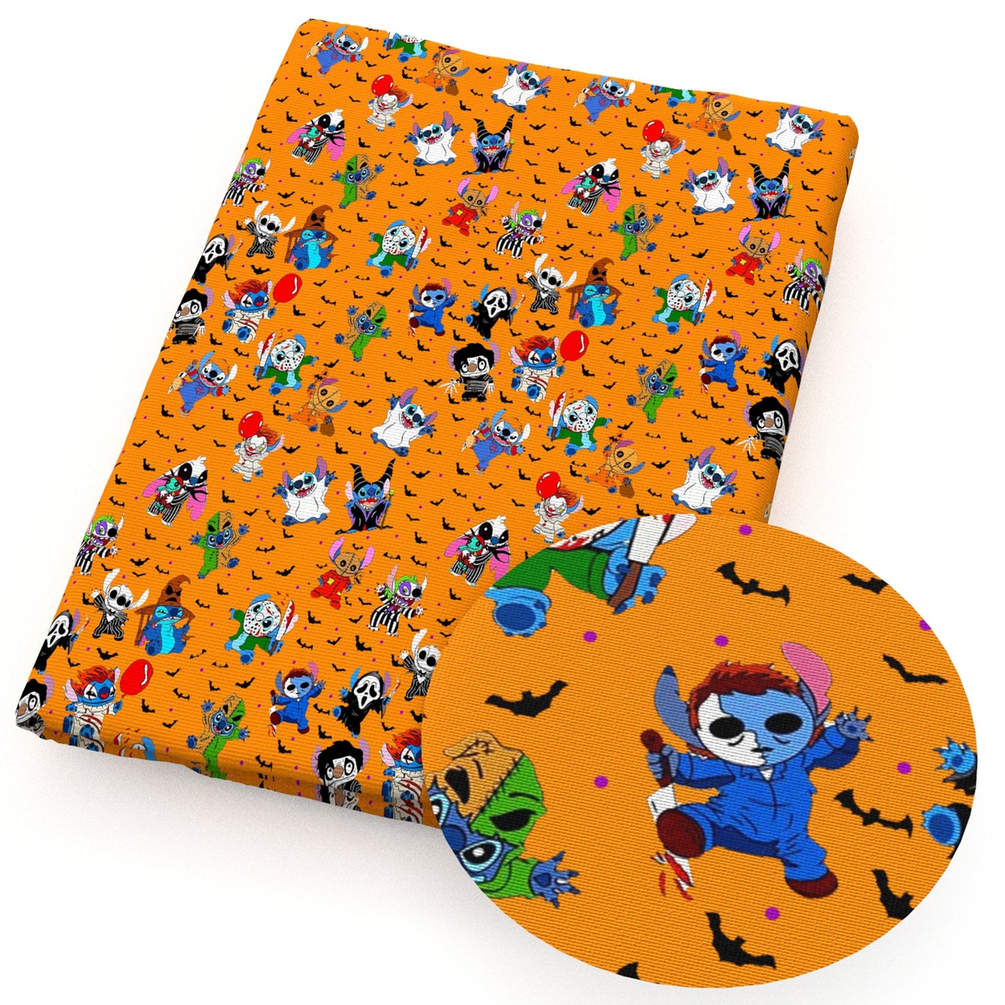 halloween cartoon fabric