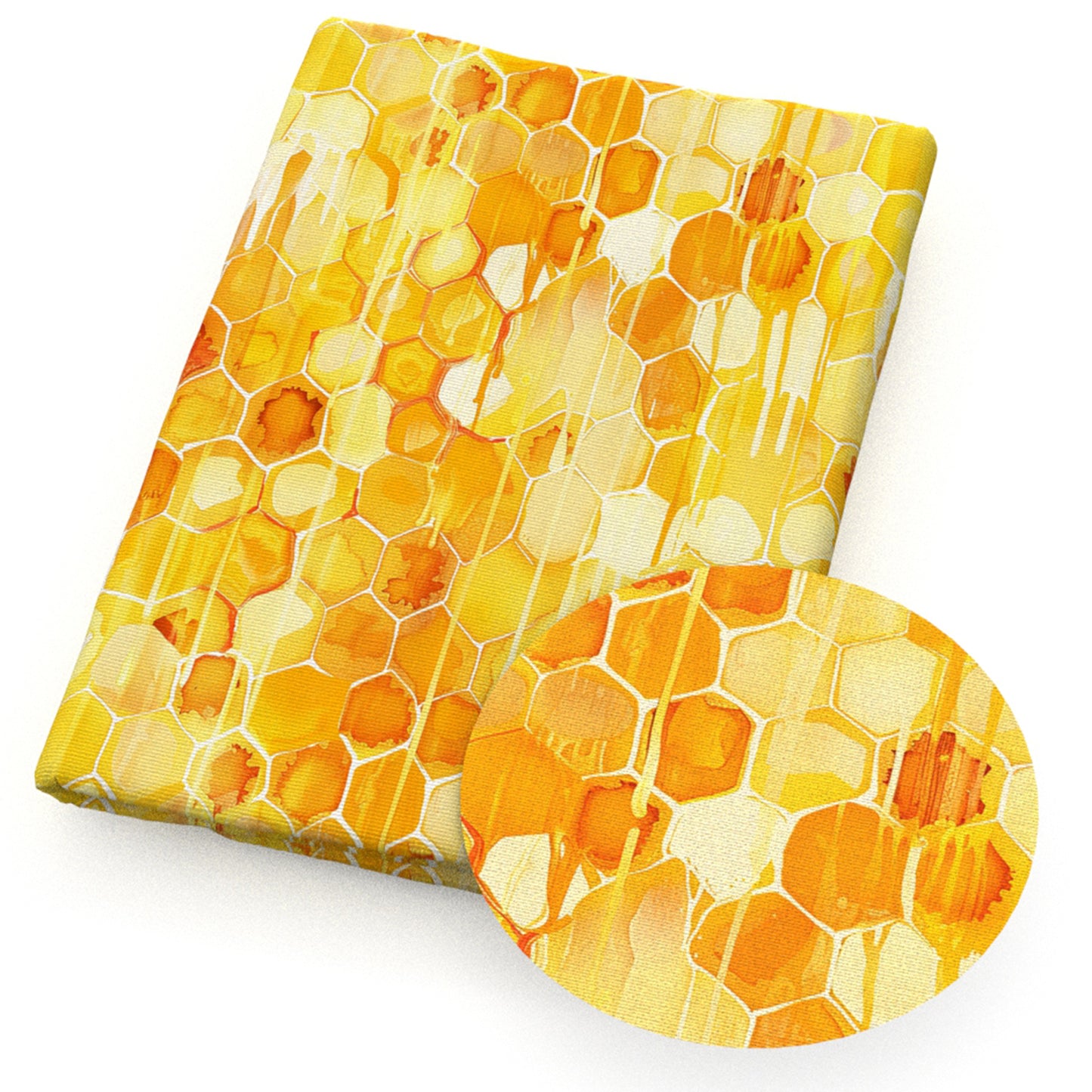 hexagon bee food fabric