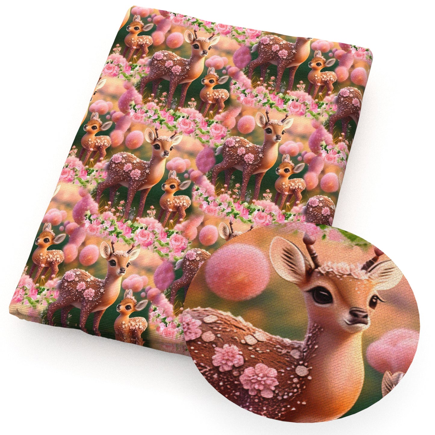 deerreindeer giraffe flowerfloral fabric