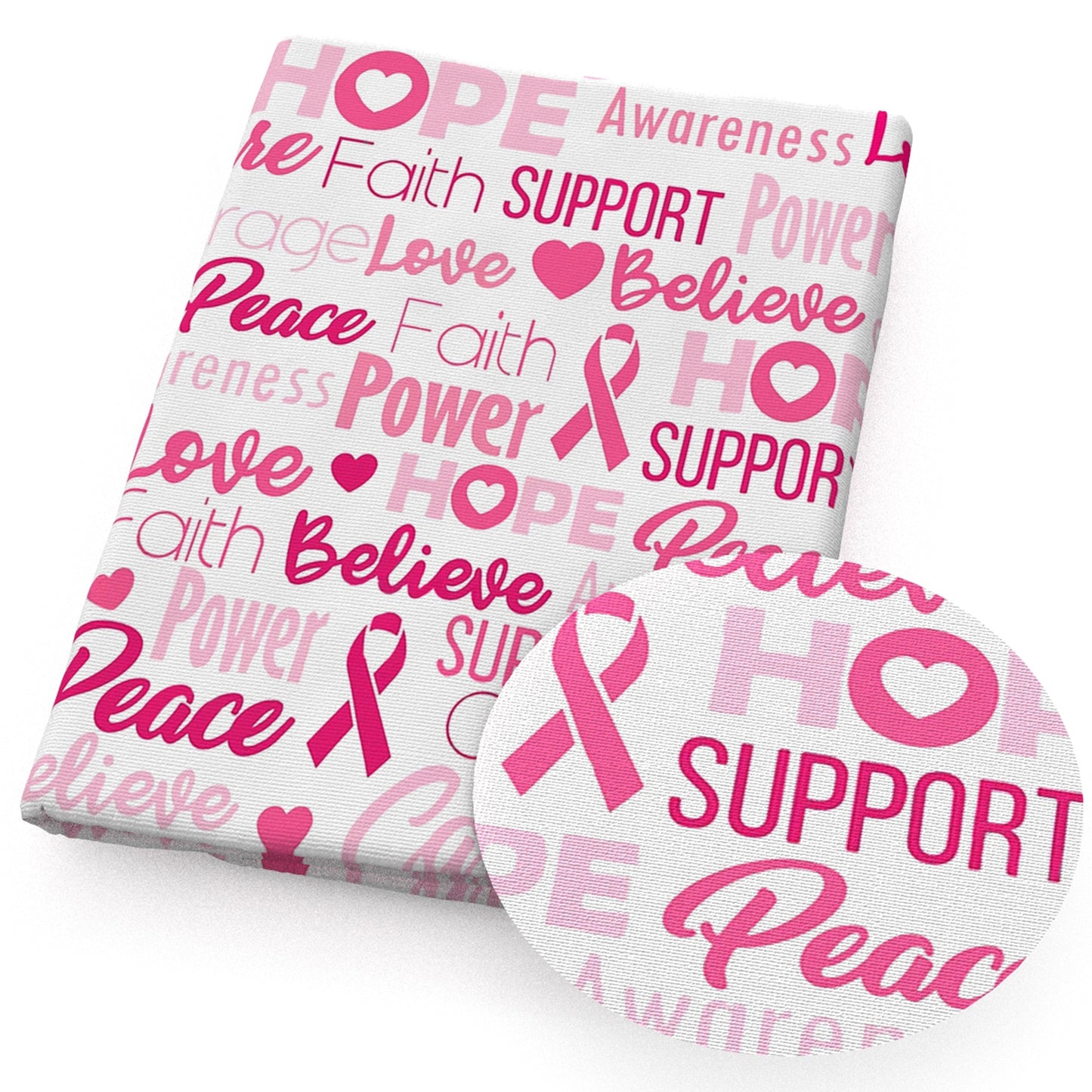 breast cancer heart love pink series fabric