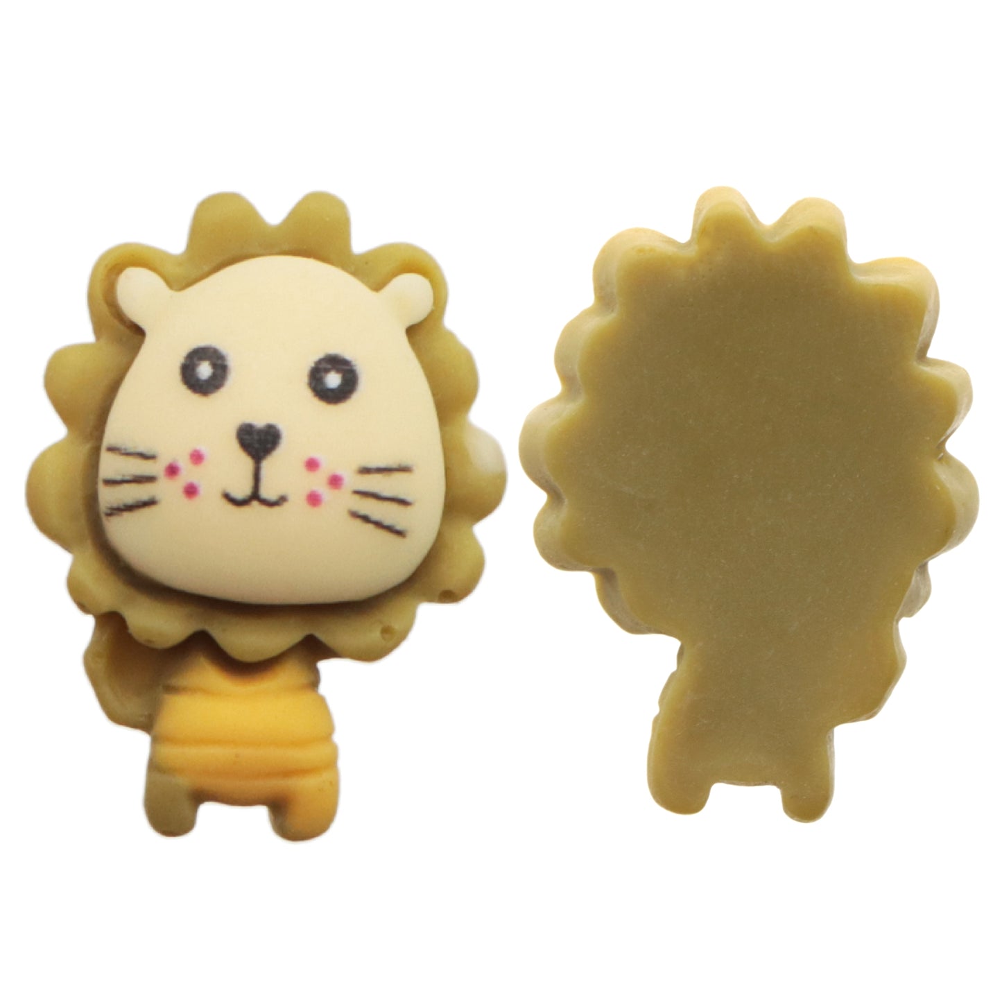 5Pcs Mix Color Lions Frosted 3d Resin Cabochon Charms For Diy Jewelry Accessories, Mobile Phone Case, Hairpin Jewelry, Handmade Materials