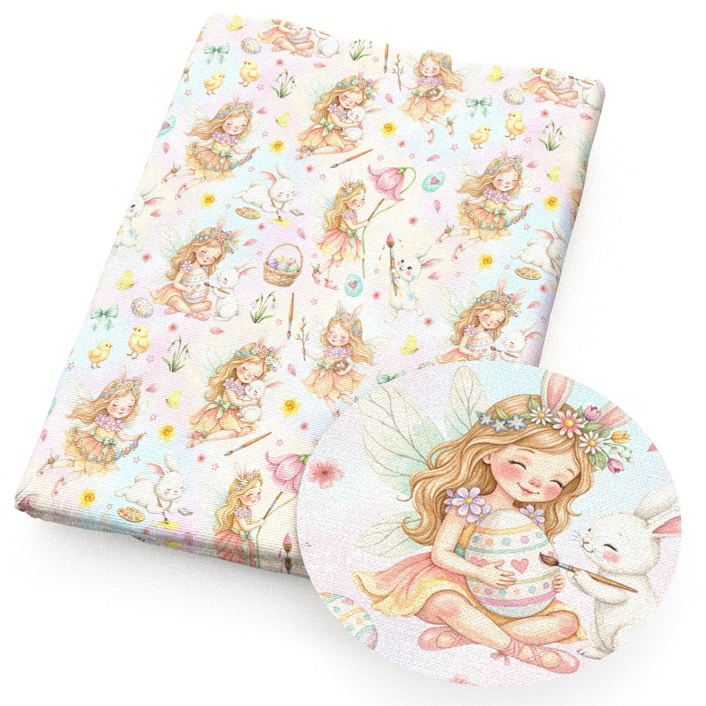 rabbit bunny girl easter bunny flowerfloral fabric