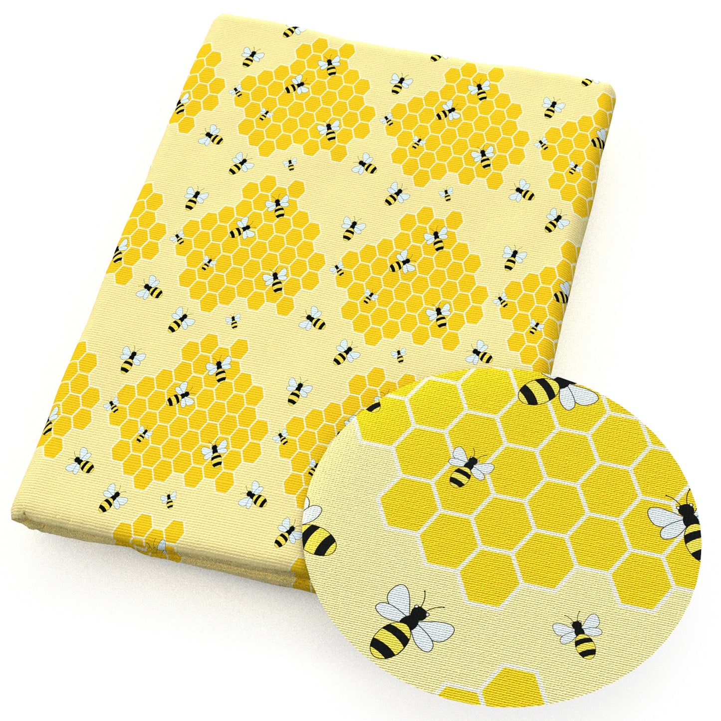 bee hexagon fabric
