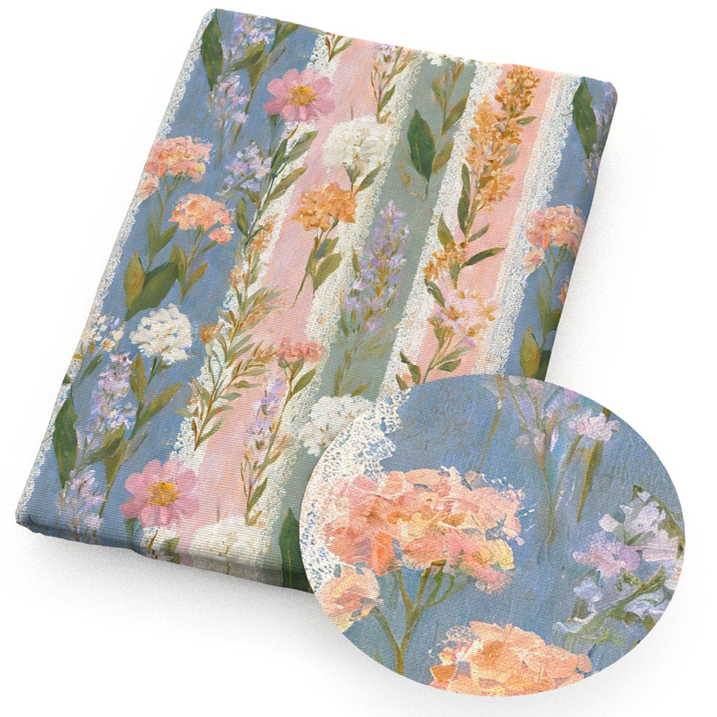 flowerfloral stripe painting style fabric