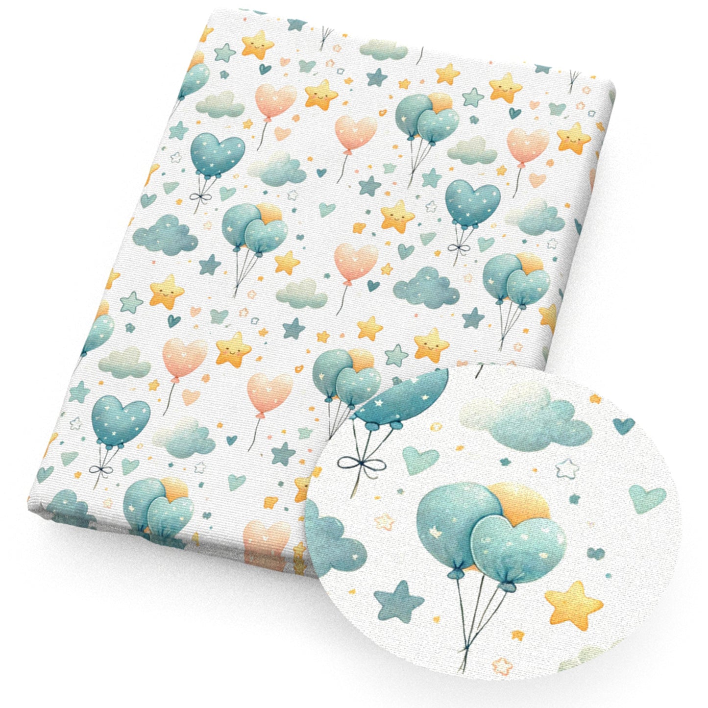 star starfish balloon heart love cloud emoji smile fabric