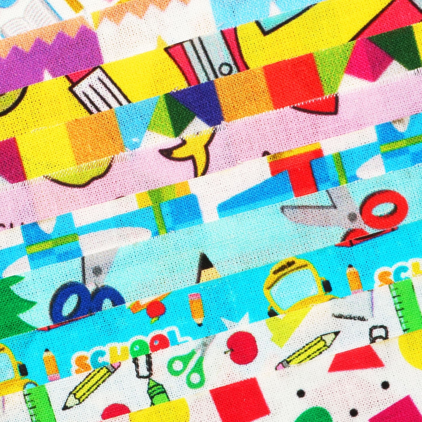 10Pc/set 7.87x7.87inch(20x20cm) letters pencil Precut Quilting Fabric Fat Quarter Fabric Bundle, Polyester Quilting Squares for Patchwork, DIY Crafts Projects, DIY Wallet Making