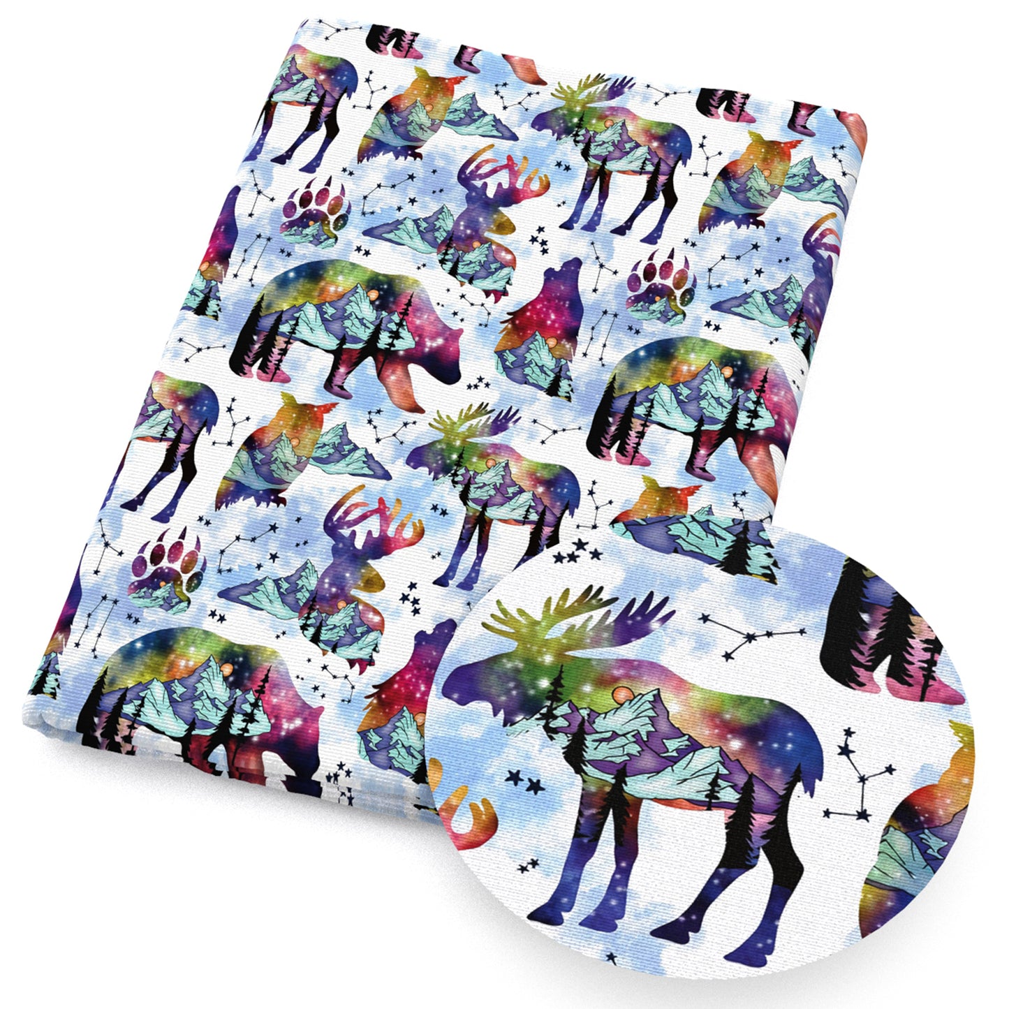 constellation owl star starfish deerreindeer giraffe footprint paw fabric