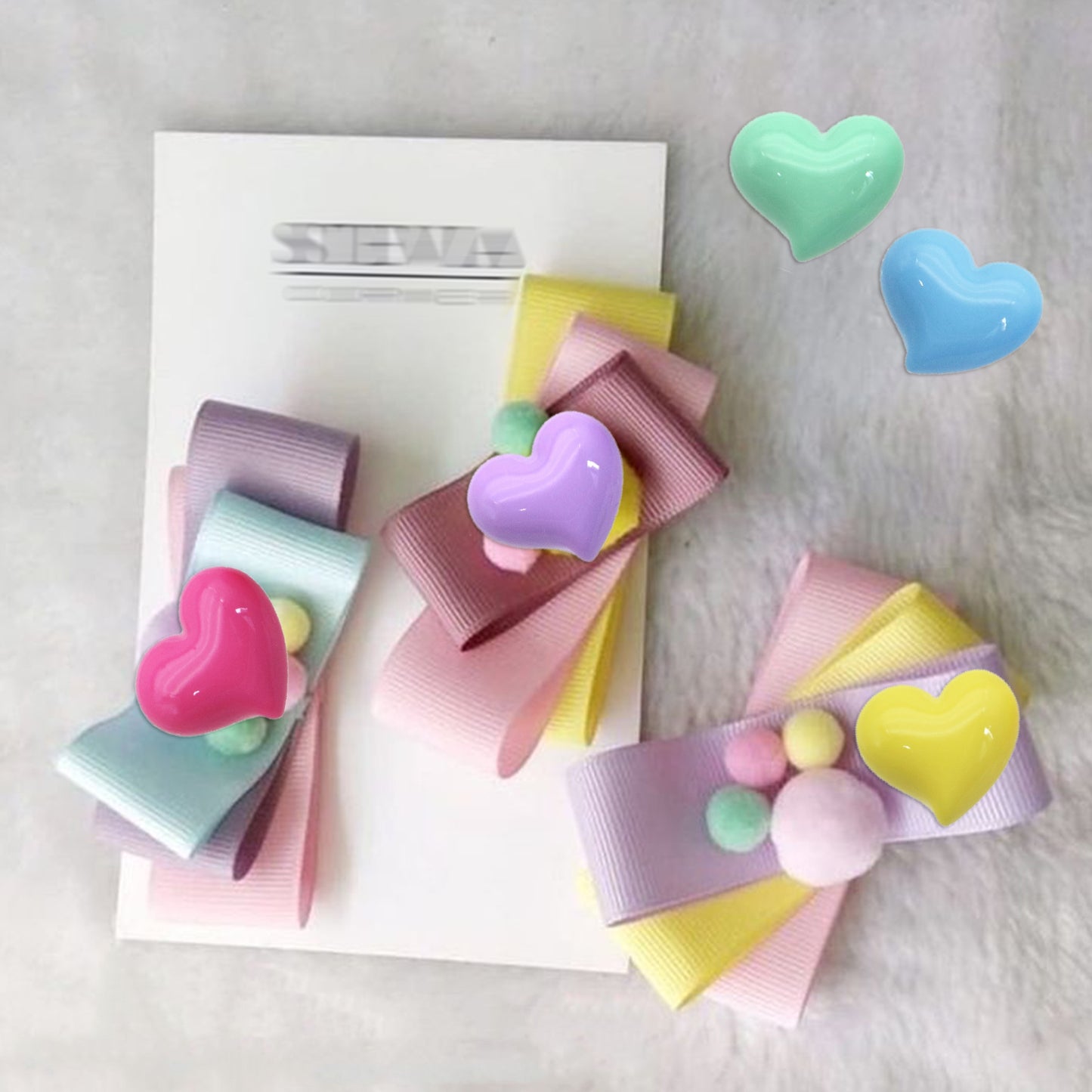 5Pcs Festive Series Acrylic Charms,Heart Love Shaped,Mixed Colors,3D Flatback Resin Cabochons for DIY Jewelry, Earrings, Bracelets, Keychains, Festive Decor, Homemade Gifts, Phone Cases, Water Bottles, Hair Accessories