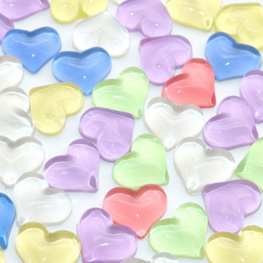 5Pcs/pack Festive Transparent Love Heart Acrylic Resin Ornaments,Flatback Cabochons,DIY Jewelry Making Charms Accessories for Earrings, Bracelets, Keychains,Good for Festive Decorations,Homemade Gifts,Phone Shells,Water Cups, Hair Accessories