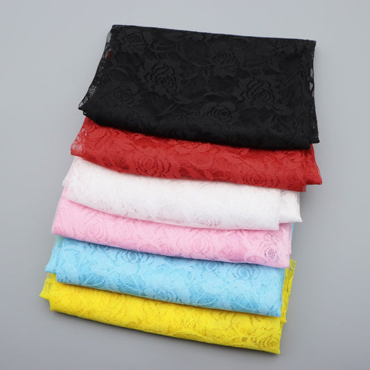 1Pc solid rose Printed Premium lace Fabric - 59x19.68inch(150x50cm) Pre-cut Fabric,Perfect for DIY Sewing,Bags,Party Decor, Tablecloths, Gift Wrapping,Cushions & Furniture Covers