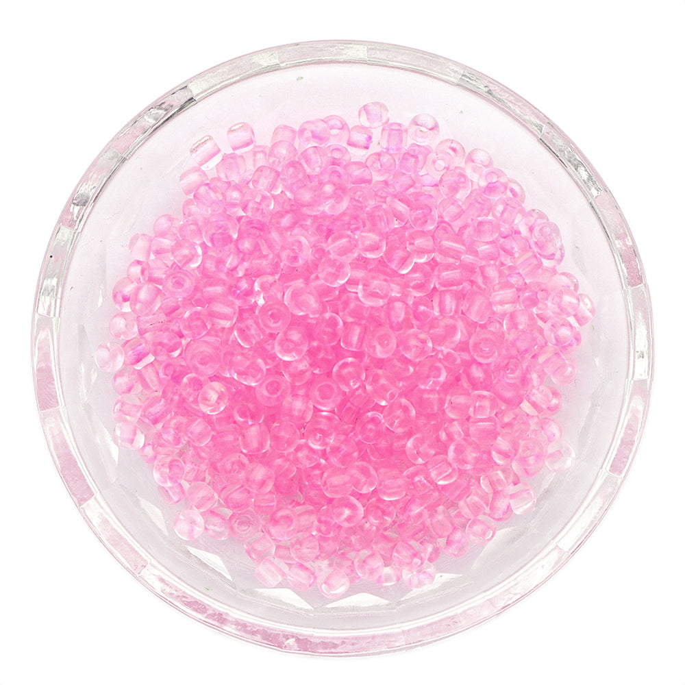 10g/pack Vibrant Colorful Miyuki Seed Beads Transparent Plain Solid Color Loose Spacer Acrylic Beads with Hole for Jewelry Making DIY Bracelet Necklace Chain Earrings Charm Bangle Decors Craft Accessories