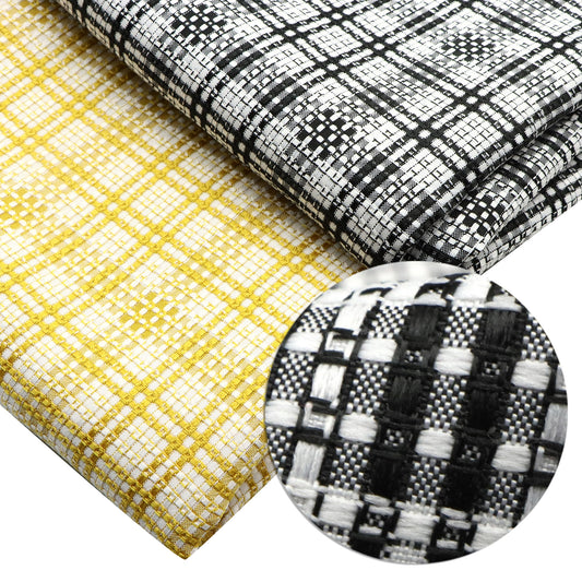 1Pc 59x19.68inch(150x50cm) double color plaid yarn-dyed fabric Fabric - Soft & Durable Polyester Material, Pre-Cut for DIY Sofa Covers & Handmade Projects