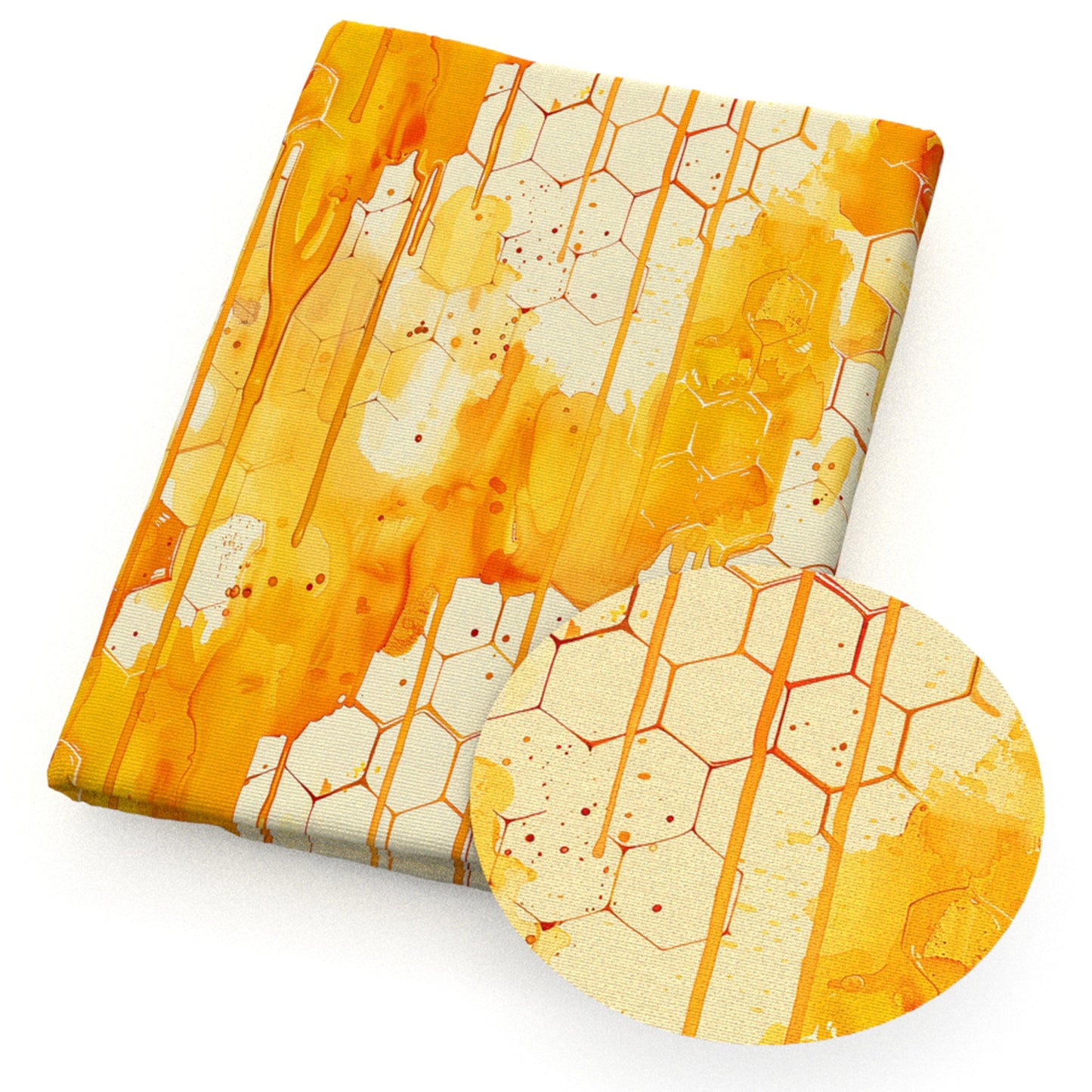 bee hexagon food fabric
