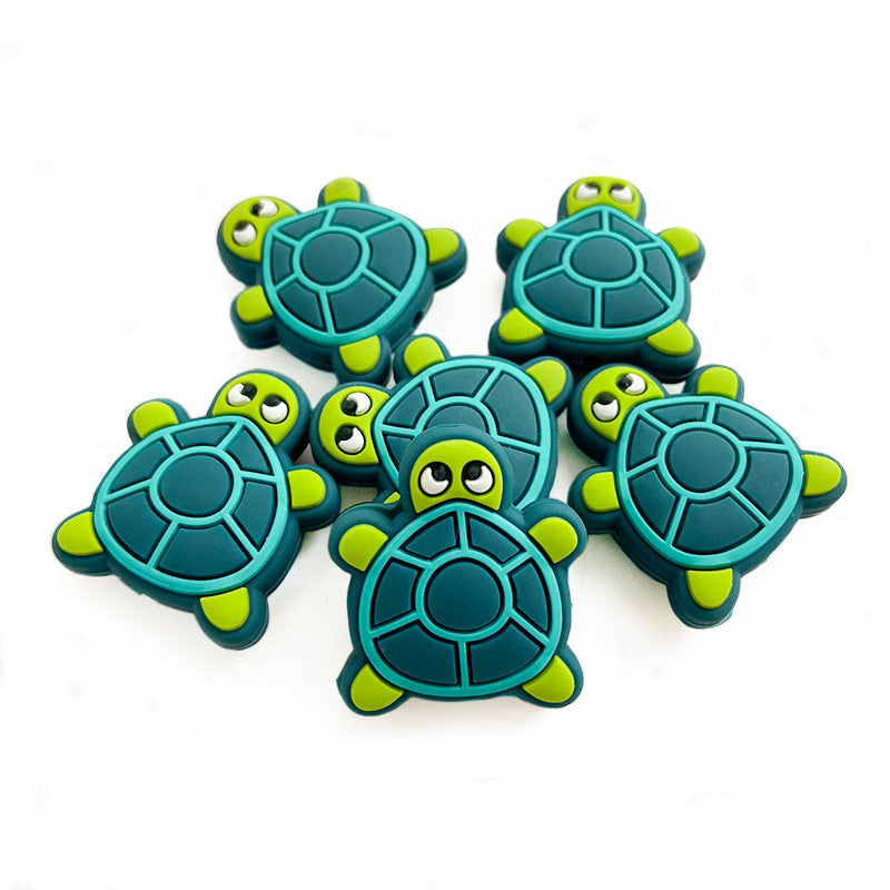 1Pc Silicone Animal Turtle Beads - Sea Tortoise Spacer Beads for DIY Jewelry Making Supplies - Perfect for Pen Keychain Phone Chain Crafting Projects