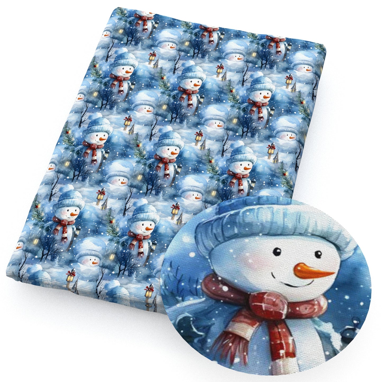 christmas day snowman fabric