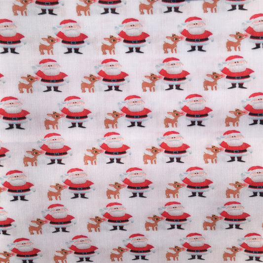deer reindeer giraffe christmas day printed fabric