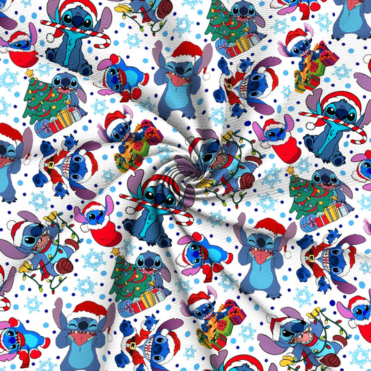 christmas tree snowflakesnow fabric