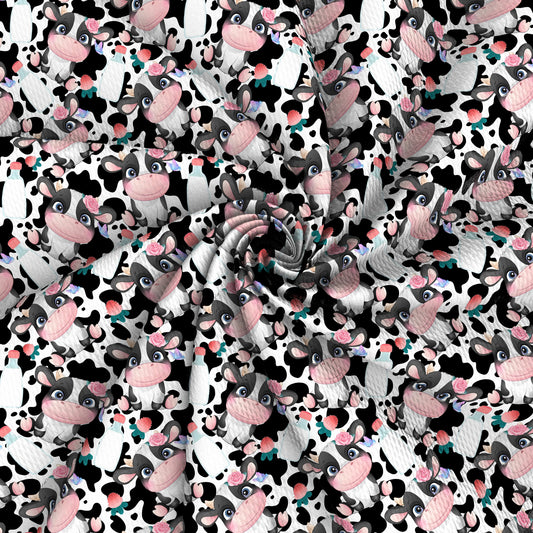 strawberry deer reindeer giraffe cow milk printed fabric