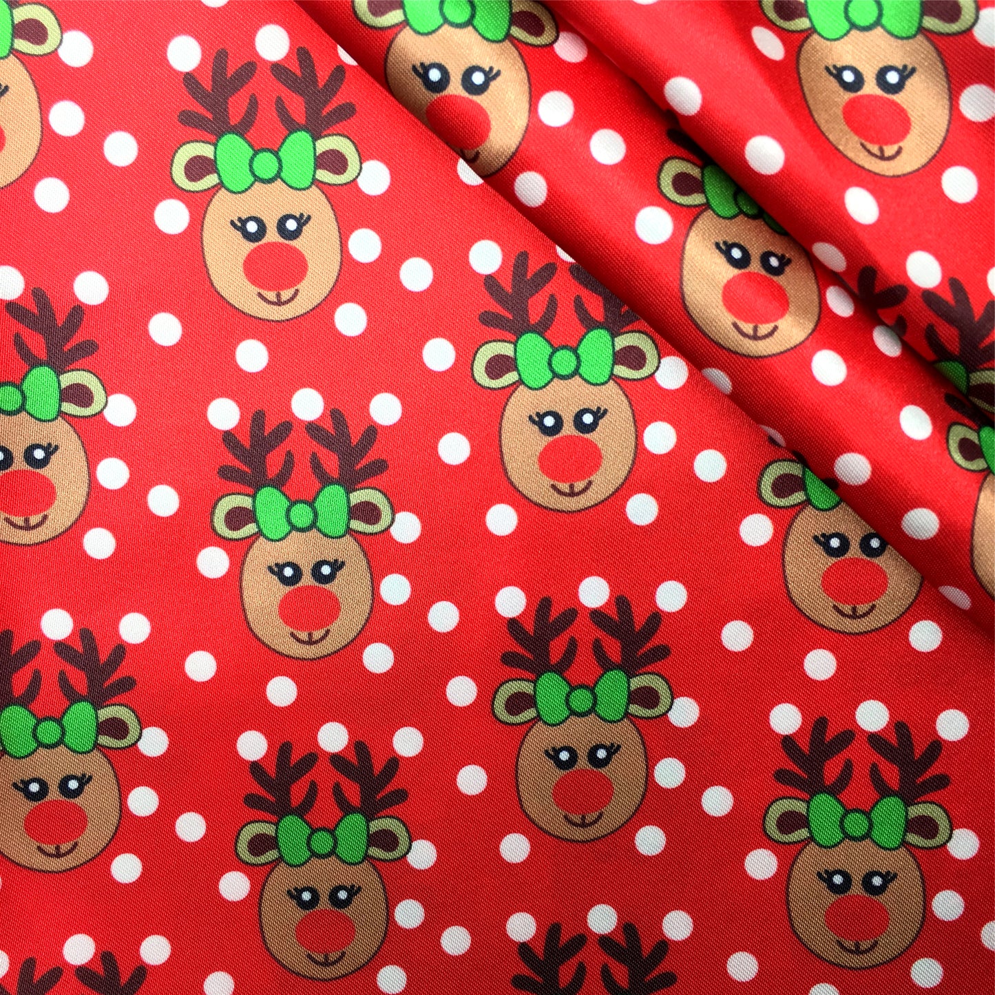 deer reindeer giraffe christmas printed fabric