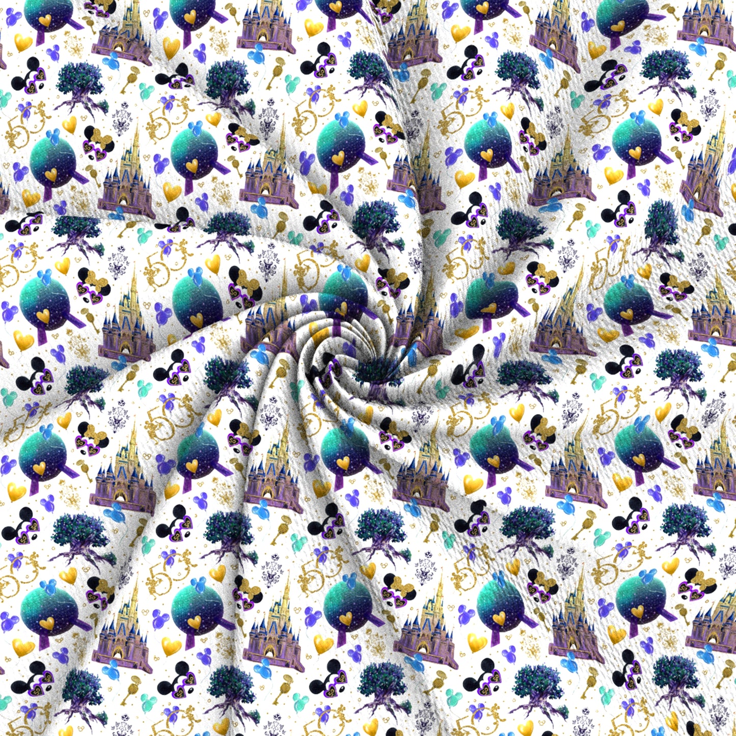 leaf leaves tree number printed fabric