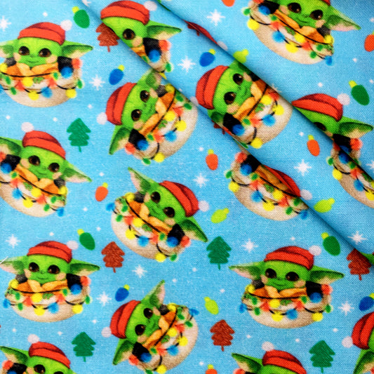 christmas day leaf leaves tree snowflake snow printed fabric