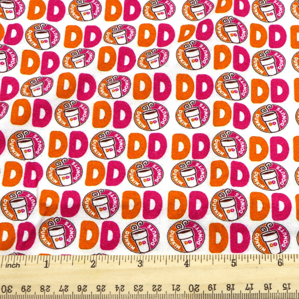 drinks dunkin donuts printed fabric
