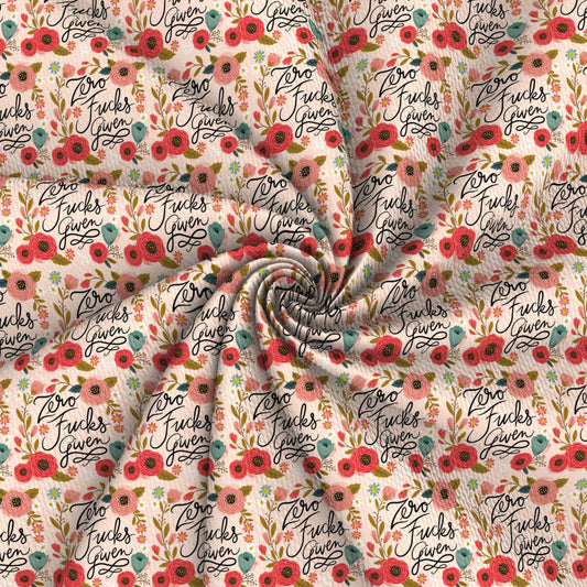 flower floral swear alphabet plant printed fabric