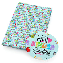 Load image into Gallery viewer, back to school pencil notebook printed fabric
