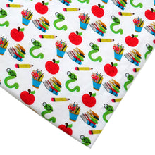 Load image into Gallery viewer, snake pattern back to school abc printed fabric
