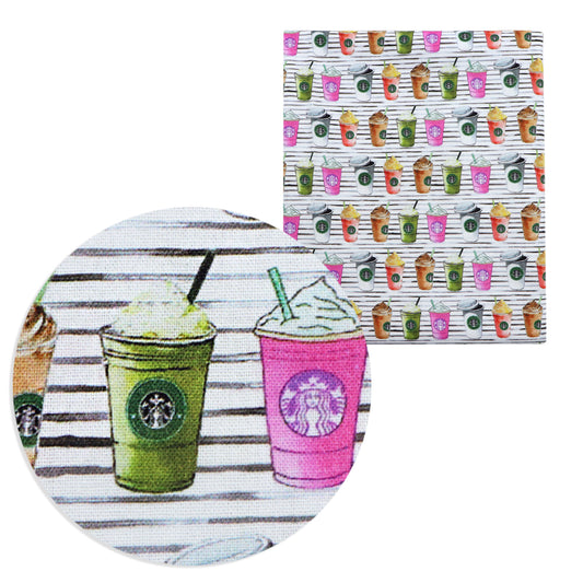 coffee printed fabric