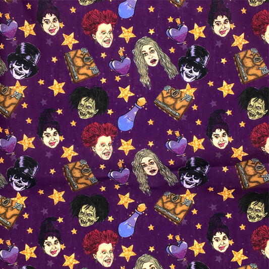 purple series star starfish printed fabric