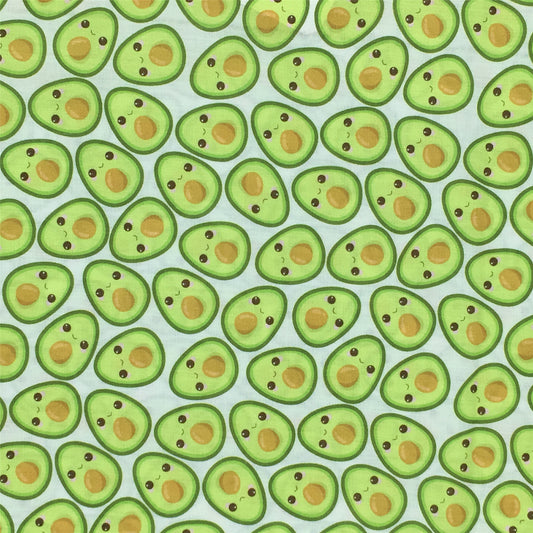 avocado fruit green series printed fabric