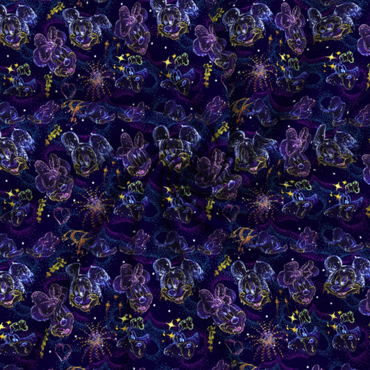 purple series printed fabric