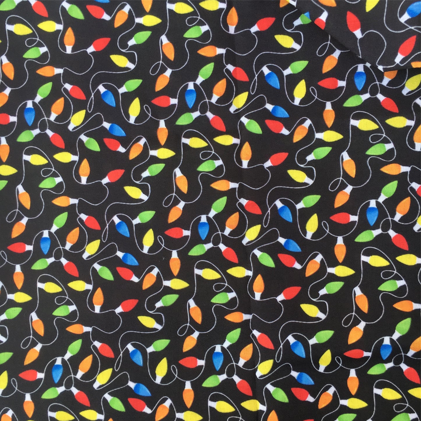 christmas day bulb light bulbs printed fabric