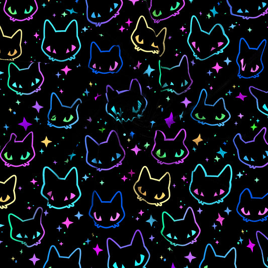 star starfish cat animals printed fabric