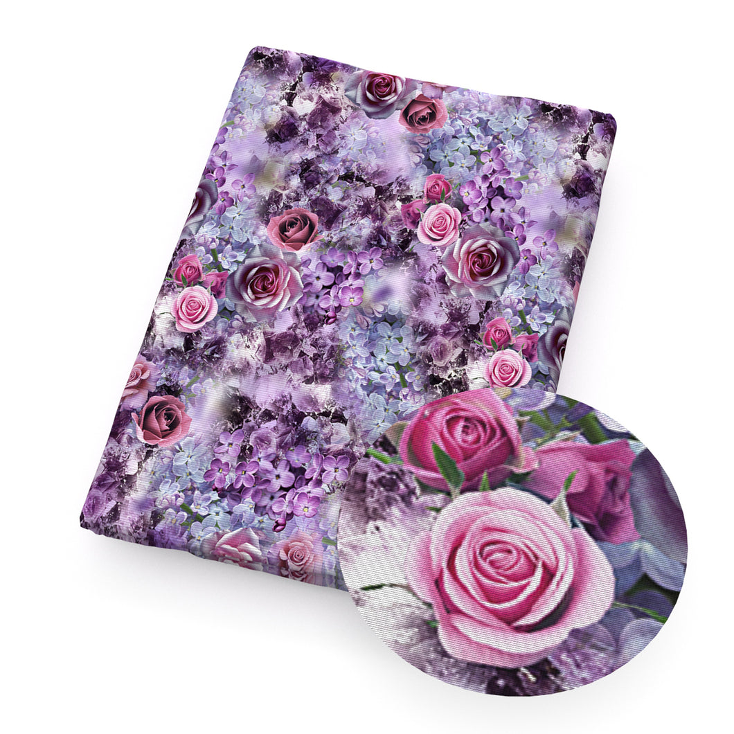 flower floral purple series printed fabric