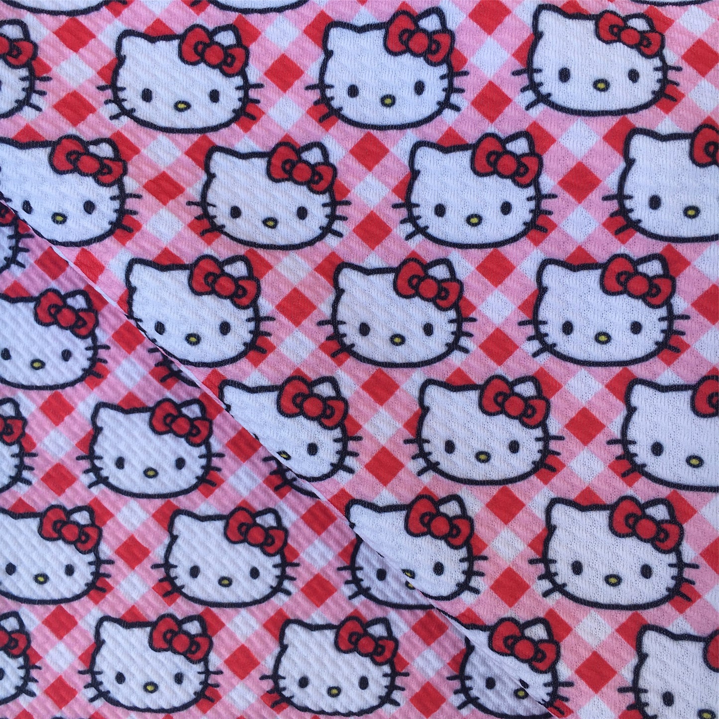 plaid grid red series printed fabric