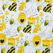 Load image into Gallery viewer, bee flower floral heart love printed fabric
