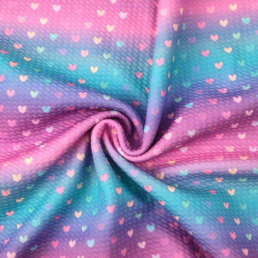 heart love printed fabric