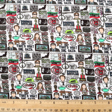 Load image into Gallery viewer, letters alphabet chili peppers printed fabric
